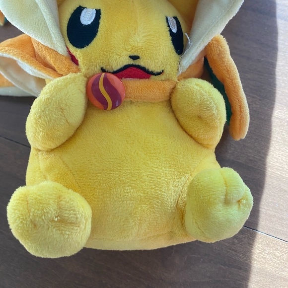 Pokémon Center Pikachu Plush Wearing Charizard Costume - Picture 4 of 9